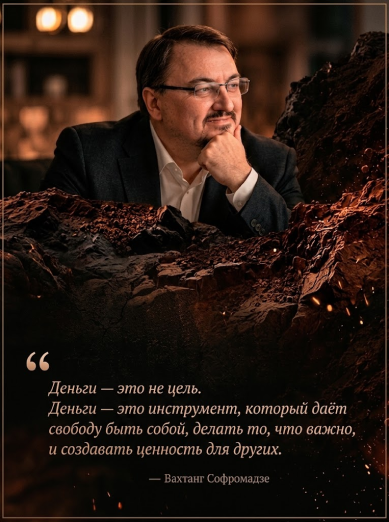 Деньги — это не цель. Деньги — это инструмент… — Вахтанг Софромадзе